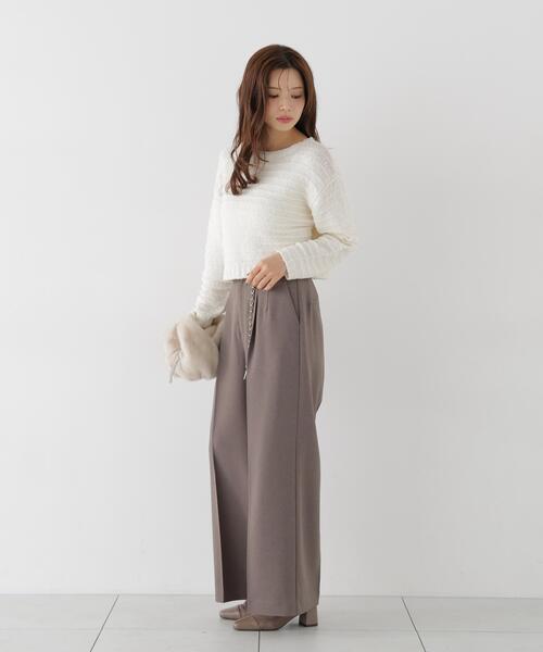 PROPORTION BODY DRESSING(プロポーションボディドレッシング)の「チェーンベルト付きワイドパンツ / 1216230001(その他パンツ・レディース・ブラウン/ブラック・SMALL/MEDIUM/P/S)」の20枚目の写真