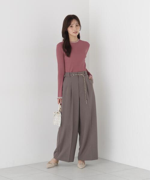 PROPORTION BODY DRESSING(プロポーションボディドレッシング)の「チェーンベルト付きワイドパンツ / 1216230001(その他パンツ・レディース・ブラウン/ブラック・SMALL/MEDIUM/P/S)」の21枚目の写真