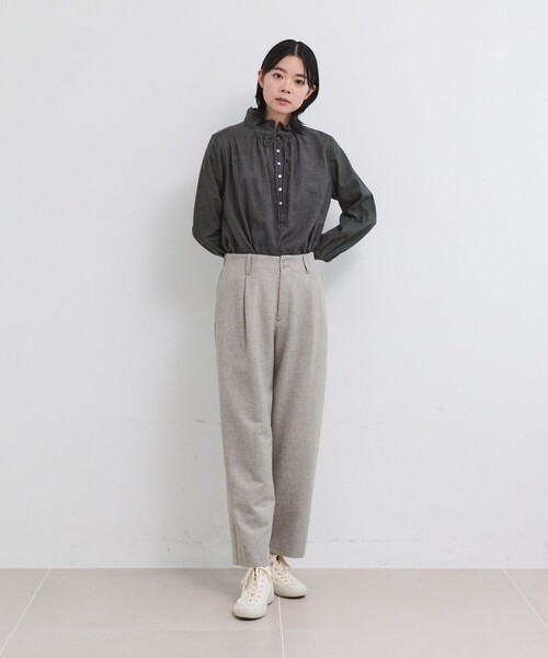 LOISIR(ロワズィール)の「クラシカルツイードテーパードパンツ(その他パンツ・レディース・チャコールグレー/ベージュ・40/38/36)」の6枚目の写真