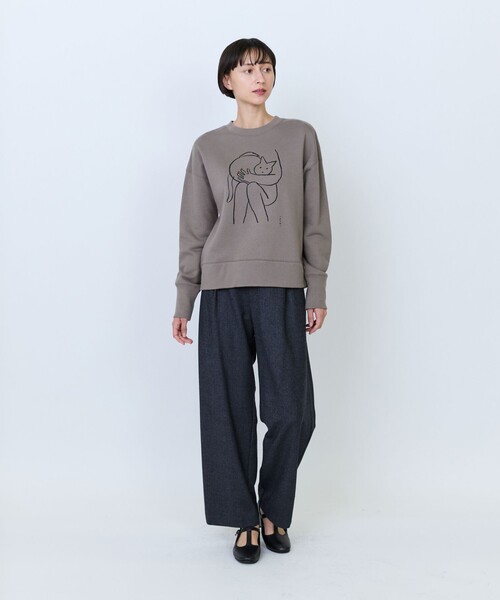 LOISIR(ロワズィール)の「クラシカルツイードテーパードパンツ(その他パンツ・レディース・チャコールグレー/ベージュ・40/38/36)」の9枚目の写真