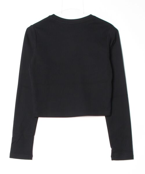 NEW ERA（ニューエラ）の「ニューエラ NEW ERA WS LS CR TEE RHINESTONE FLAG BLK（Tシャツ/カットソー・レディース・ブラック・S/M）」の2枚目の写真