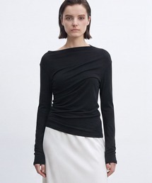 【IIROT/イロット】別注 Cashmere blend Asymmetry Tops/カシミヤブレンドトップス
