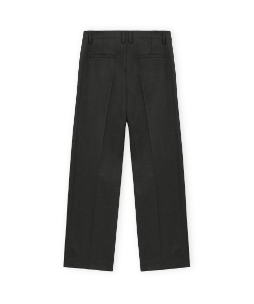 BROWNYARD（ブラウンヤード）の「W ローライズ ウールパンツ、チャコール（スラックス・レディース・その他・1/2）」の2枚目の写真