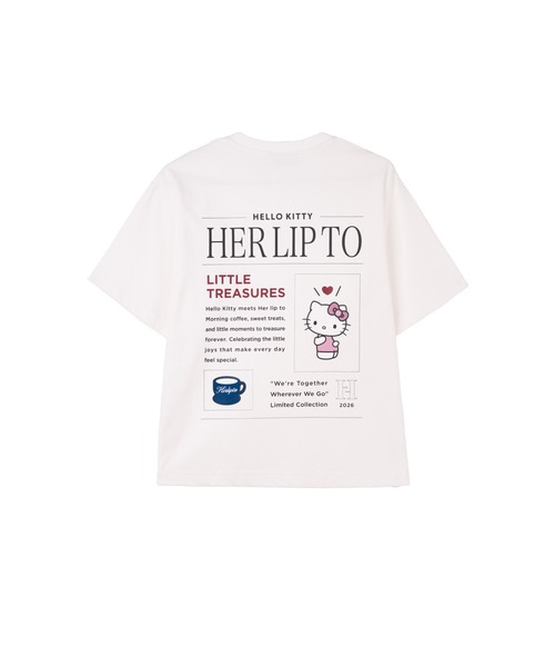 Her lip to(ハーリップトゥー)の「HLT x Hello Kitty Tabloid Tee(Tシャツ/カットソー・レディース・ホワイト・M)」の7枚目の写真