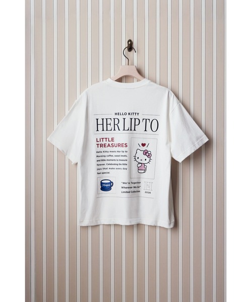 Her lip to(ハーリップトゥー)の「HLT x Hello Kitty Tabloid Tee(Tシャツ/カットソー・レディース・ホワイト・M)」の4枚目の写真