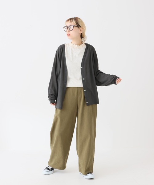 HEART MARKET(ハートマーケット)の「襟シャーリングレース長袖インナー(Tシャツ/カットソー・レディース・ホワイト/オートミール/ブラック/チャコール・LARGE/MEDIUM)」の6枚目の写真