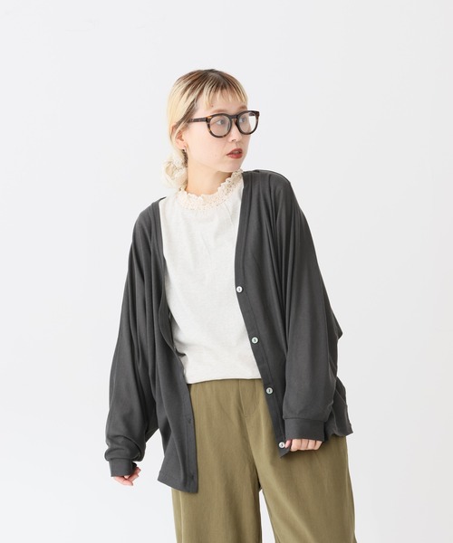 HEART MARKET(ハートマーケット)の「襟シャーリングレース長袖インナー(Tシャツ/カットソー・レディース・ホワイト/オートミール/ブラック/チャコール・LARGE/MEDIUM)」の7枚目の写真