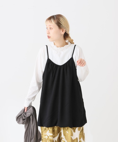HEART MARKET(ハートマーケット)の「襟シャーリングレース長袖インナー(Tシャツ/カットソー・レディース・ホワイト/オートミール/ブラック/チャコール・LARGE/MEDIUM)」の12枚目の写真