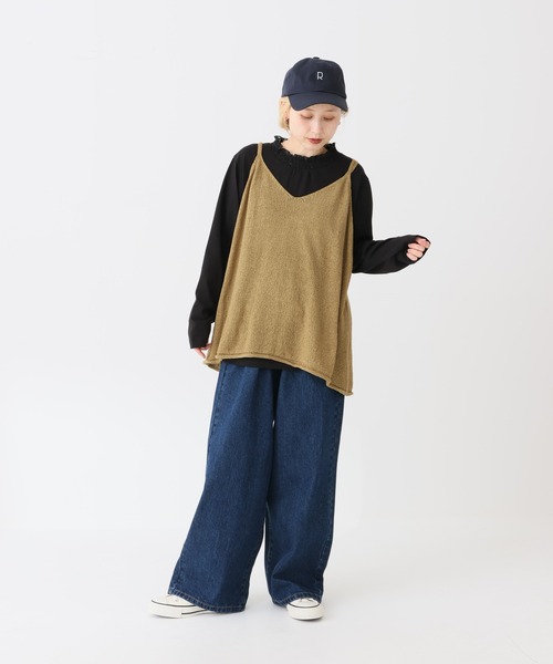 HEART MARKET(ハートマーケット)の「襟シャーリングレース長袖インナー(Tシャツ/カットソー・レディース・ホワイト/オートミール/ブラック/チャコール・LARGE/MEDIUM)」の15枚目の写真