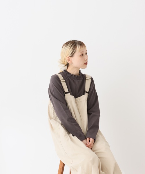 HEART MARKET(ハートマーケット)の「襟シャーリングレース長袖インナー(Tシャツ/カットソー・レディース・ホワイト/オートミール/ブラック/チャコール・LARGE/MEDIUM)」の19枚目の写真