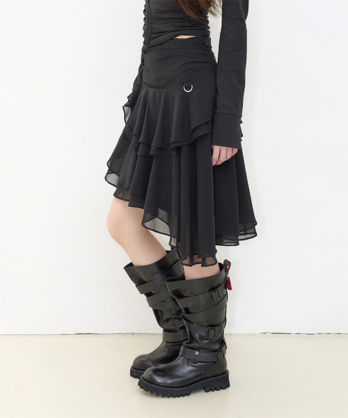 ILLIGO(イリゴ)の「シアーアシンメトリースカートブラック(スカート・レディース・その他・SMALL/MEDIUM)」の3枚目の写真