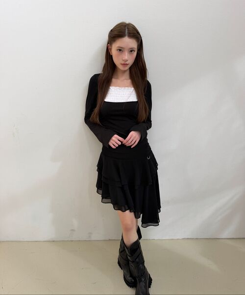 ILLIGO(イリゴ)の「シアーアシンメトリースカートブラック(スカート・レディース・その他・SMALL/MEDIUM)」の6枚目の写真