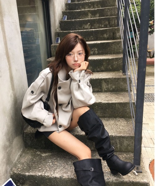 modimood(モディムード)の「サイドスリットチェック柄ミニスカートパンツ+ベルトセット(スカート・レディース・チャコール・SMALL/MEDIUM)」の12枚目の写真