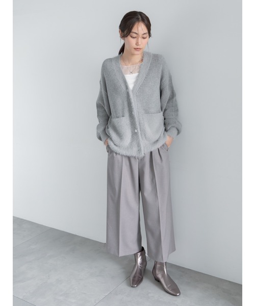Te chichi(テチチ)の「畦フェザーミックスニットカーディガン《2026 AUTUMN LOOK item》(カーディガン/ボレロ・レディース・オフホワイト/サックスブルー/グレー・F)」の18枚目の写真