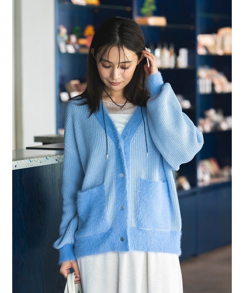 Te chichi(テチチ)の「畦フェザーミックスニットカーディガン《2026 AUTUMN LOOK item》(カーディガン/ボレロ・レディース・オフホワイト/サックスブルー/グレー・F)」の19枚目の写真