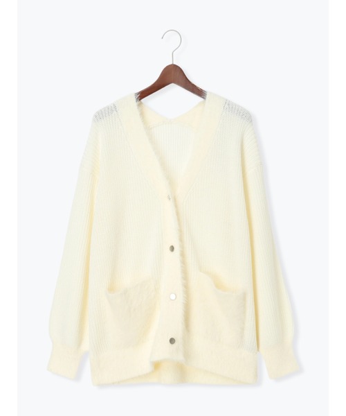 Te chichi(テチチ)の「畦フェザーミックスニットカーディガン《2026 AUTUMN LOOK item》(カーディガン/ボレロ・レディース・オフホワイト/サックスブルー/グレー・F)」の6枚目の写真