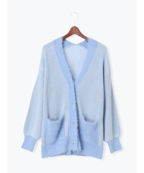 Te chichi(テチチ)の「畦フェザーミックスニットカーディガン《2026 AUTUMN LOOK item》(カーディガン/ボレロ・レディース・オフホワイト/サックスブルー/グレー・F)」の7枚目の写真