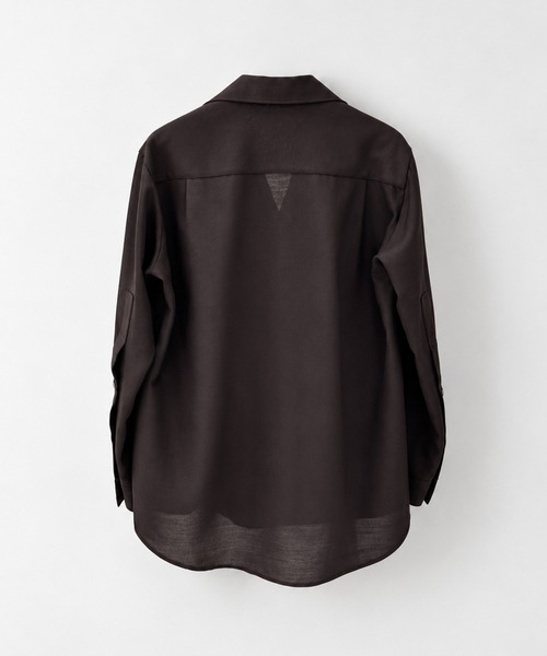 UJOH(ウジョー)の「【UJOH HOMME】別注 Wide set Open Collar Shirts(シャツ/ブラウス・メンズ・ブラック/ダークブラウン・4/5)」の6枚目の写真