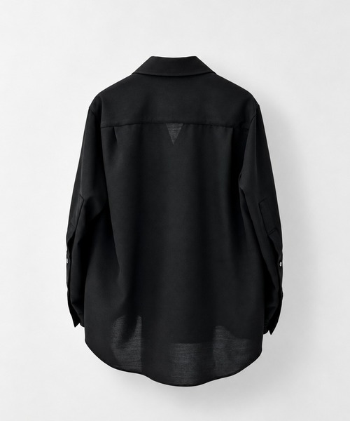 UJOH(ウジョー)の「【UJOH HOMME】別注 Wide set Open Collar Shirts(シャツ/ブラウス・メンズ・ブラック/ダークブラウン・4/5)」の9枚目の写真