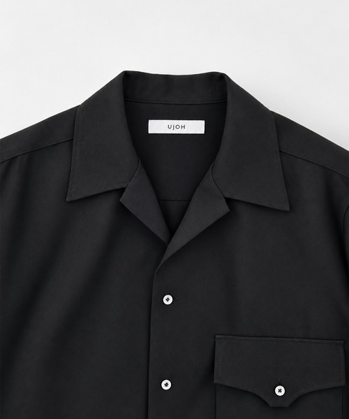 UJOH(ウジョー)の「【UJOH HOMME】別注 Wide set Open Collar Shirts(シャツ/ブラウス・メンズ・ブラック/ダークブラウン・4/5)」の8枚目の写真