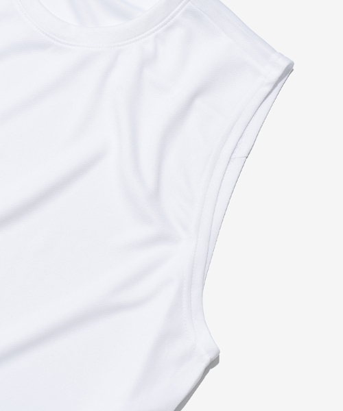 NINETYMINUTES(ナインティーミニッツ)の「AIR STREAM エアフィット ライト シングレット (ホワイト)(Tシャツ/カットソー・メンズ・その他・MEDIUM/LARGE/X-LARGE/XX-LARGE/XXX-LARGE)」の4枚目の写真