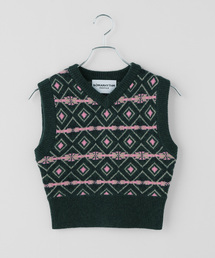 【NOMARHYTHM TEXTILE /ノ-マリズム テキスタイル】Fairgyle Knit Vest