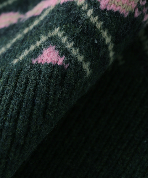 JOURNAL STANDARD(ジャーナルスタンダード)の「【NOMARHYTHM TEXTILE /ノ-マリズム テキスタイル】Fairgyle Knit Vest(ベスト・レディース・グリーン・X-SMALL)」の2枚目の写真