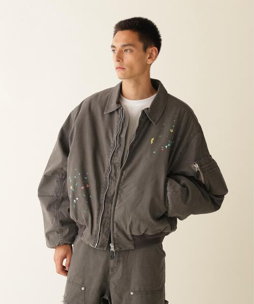 BEAVER(ビーバー)の「B omnivore/ビーオムニボー DUCK COLLAR JACKET ダックフードジャケット(ブルゾン・メンズ・ベージュ/ブラック・M/L)」の1枚目の写真