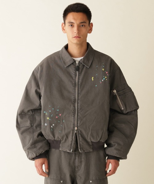 BEAVER(ビーバー)の「B omnivore/ビーオムニボー DUCK COLLAR JACKET ダックフードジャケット(ブルゾン・メンズ・ベージュ/ブラック・M/L)」の4枚目の写真