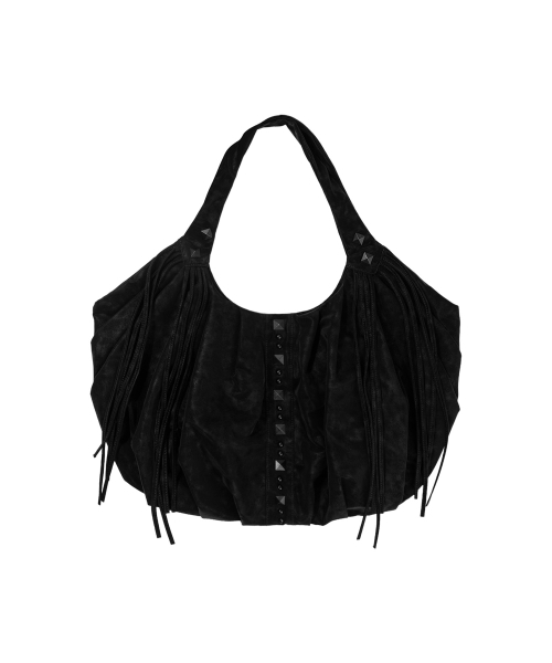 FANCY CLUB（ファンシークラブ）の「ドレープフリンジ hoboバッグ (BLACK) F26ZE405（ショルダーバッグ・レディース・その他・FREE）」の4枚目の写真
