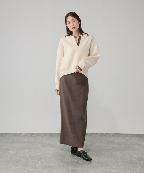 GLOBAL WORK(グローバルワーク)の「モールスキッパープルオーバー*スカートセット/1054108(ワンピース・レディース・ネイビー/ブラウン系その他6/チャコールグレー・LARGE/MEDIUM)」の3枚目の写真