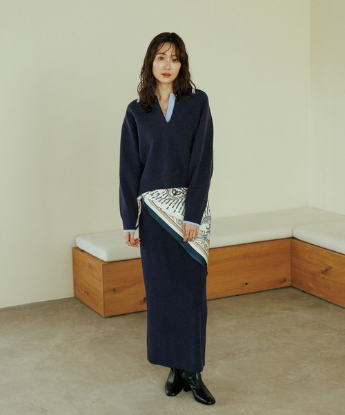 GLOBAL WORK(グローバルワーク)の「モールスキッパープルオーバー*スカートセット/1054108(ワンピース・レディース・ネイビー/ブラウン系その他6/チャコールグレー・LARGE/MEDIUM)」の5枚目の写真
