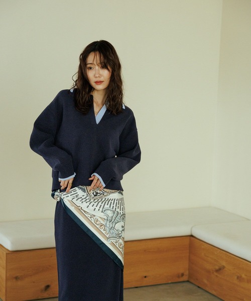 GLOBAL WORK(グローバルワーク)の「モールスキッパープルオーバー*スカートセット/1054108(ワンピース・レディース・ネイビー/ブラウン系その他6/チャコールグレー・LARGE/MEDIUM)」の9枚目の写真