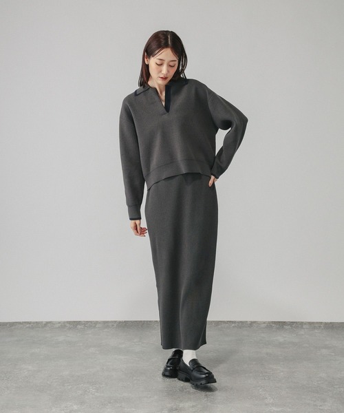 GLOBAL WORK(グローバルワーク)の「モールスキッパープルオーバー*スカートセット/1054108(ワンピース・レディース・ネイビー/ブラウン系その他6/チャコールグレー・LARGE/MEDIUM)」の13枚目の写真