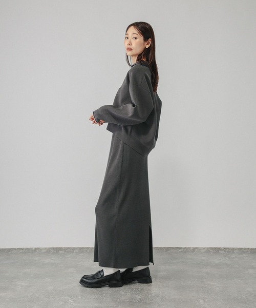 GLOBAL WORK(グローバルワーク)の「モールスキッパープルオーバー*スカートセット/1054108(ワンピース・レディース・ネイビー/ブラウン系その他6/チャコールグレー・LARGE/MEDIUM)」の14枚目の写真
