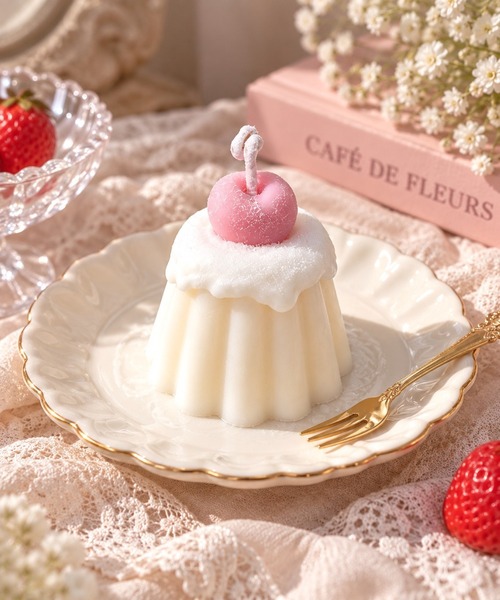 ラベンダーアメジスト♡カップケーキ型♡シュガー♡カルサイト共生No.2906 セール】【Bls】【ZA】【Bling Leads】フェイクフードキャンドル