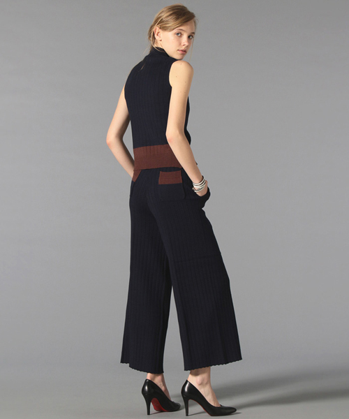 LOVELESS（ラブレス）の「【LOVELESS】WOMENS ワイドリブノースリーブニット（ニット/セーター・レディース・ベージュ/ネイビー/ブラック・36/34）」の5枚目の写真