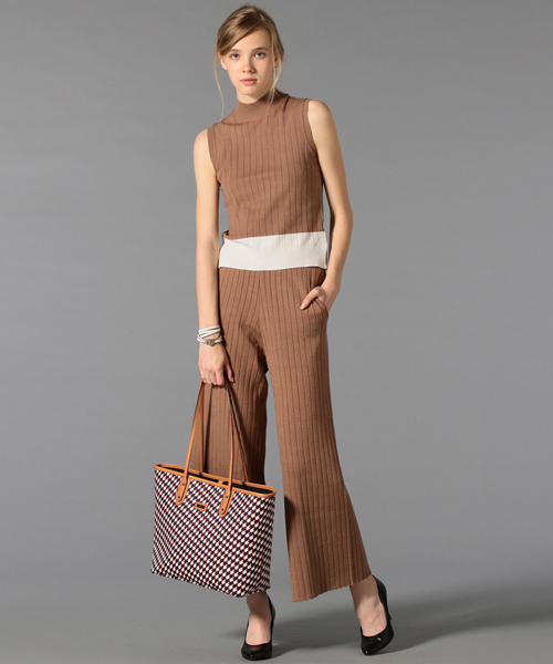 LOVELESS（ラブレス）の「【LOVELESS】WOMENS ワイドリブノースリーブニット（ニット/セーター・レディース・ベージュ/ネイビー/ブラック・36/34）」の6枚目の写真