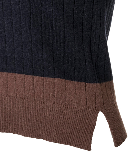 LOVELESS（ラブレス）の「【LOVELESS】WOMENS ワイドリブノースリーブニット（ニット/セーター・レディース・ベージュ/ネイビー/ブラック・36/34）」の9枚目の写真