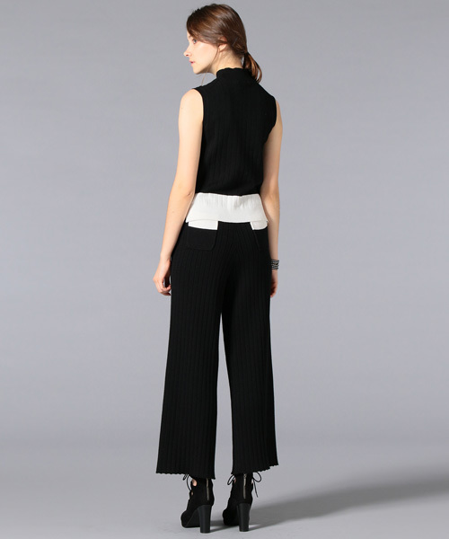 LOVELESS（ラブレス）の「【LOVELESS】WOMENS ワイドリブノースリーブニット（ニット/セーター・レディース・ベージュ/ネイビー/ブラック・36/34）」の12枚目の写真