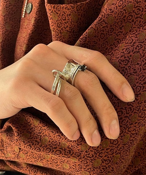 ジルコニア平打ちリング（リング）｜e.m.（イーエム）のファッション