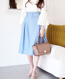 N.（N. Natural Beauty Basic） | ◆ベルトタックフレアスカート(スカート)