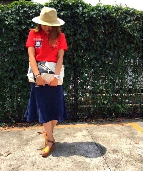 AVIREX（アヴィレックス）の「avirex/ アヴィレックス/ L S/S EMB POLO SHIRT  FBB/ 刺繍 ポロシャツ FBB（ポロシャツ・レディース・ブラック/ホワイト/レッド・LARGE/SMALL/MEDIUM）」の13枚目の写真