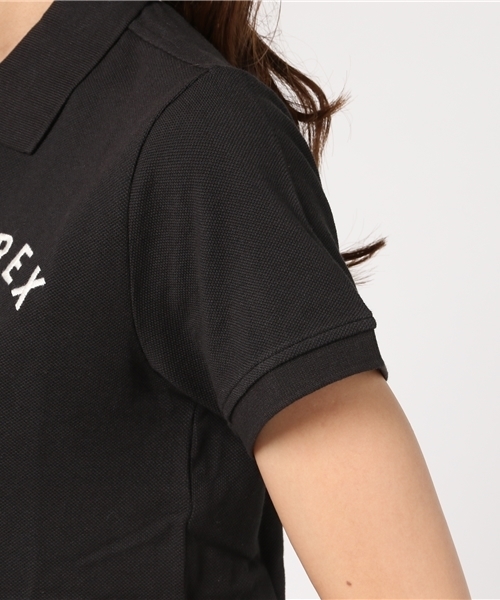 AVIREX（アヴィレックス）の「avirex/ アヴィレックス/ L S/S EMB POLO SHIRT  FBB/ 刺繍 ポロシャツ FBB（ポロシャツ・レディース・ブラック/ホワイト/レッド・LARGE/SMALL/MEDIUM）」の8枚目の写真