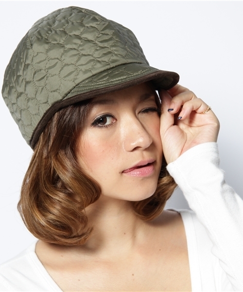 BEAMS BOY（ビームスボーイ）の「BEAMS BOY / キルティングキャップ（キャップ・レディース・オリーブ/ネイビー・ONE SIZE）」の10枚目の写真
