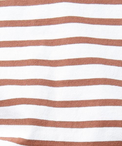 coen（コーエン）の「ボーダーフレアスリーブカットソー（Tシャツ/カットソー・レディース・ブラウン/ブラック・MEDIUM/LARGE）」の7枚目の写真