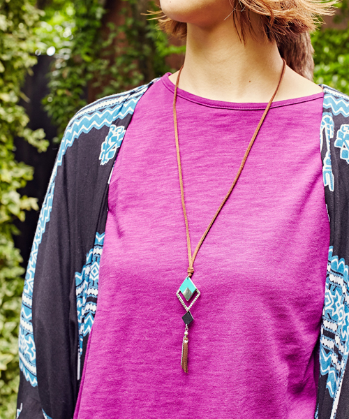 チャイハネ（チャイハネ）の「【チャイハネ】ジオメロングネックレス（ネックレス・レディース・その他1/その他2/その他3・FREE）」の3枚目の写真