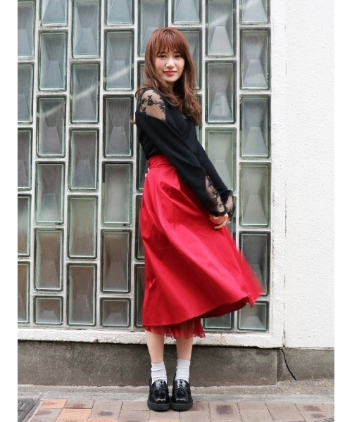 dazzlin（ダズリン）の「チュールレースデザインカットトップス（Tシャツ/カットソー・レディース・ブラック/ネイビー/オフホワイト・FREE）」の20枚目の写真