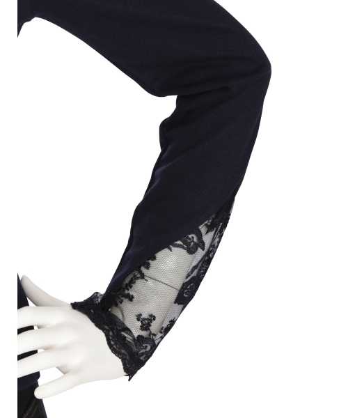 dazzlin（ダズリン）の「チュールレースデザインカットトップス（Tシャツ/カットソー・レディース・ブラック/ネイビー/オフホワイト・FREE）」の15枚目の写真