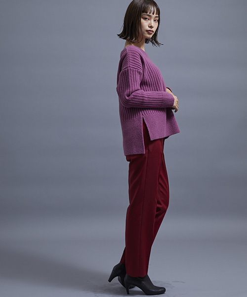 STUDIOUS（ステュディオス）の「パターンアレンジニット（ニット/セーター・レディース・オフホワイト/カーキ/ピンク/インディゴブルー・FREE）」の22枚目の写真